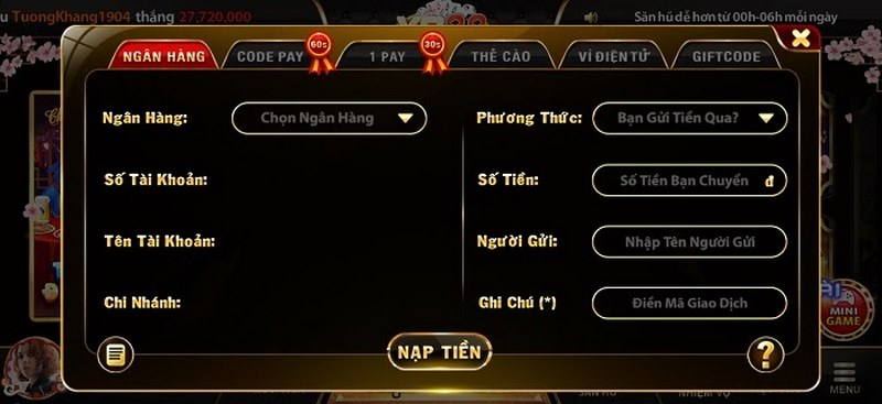 Đa dạng các lựa chọn để giao dịch được sân chơi cung cấp