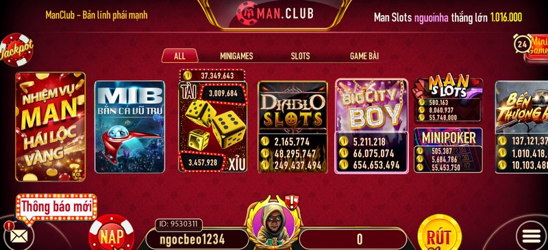 Cổng game Man club đã chứng minh được thực lực của mình