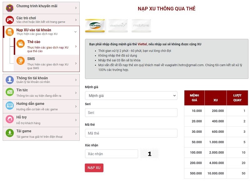 Hướng dẫn nạp rút tiền từ cổng game cho người mới nhanh nhất