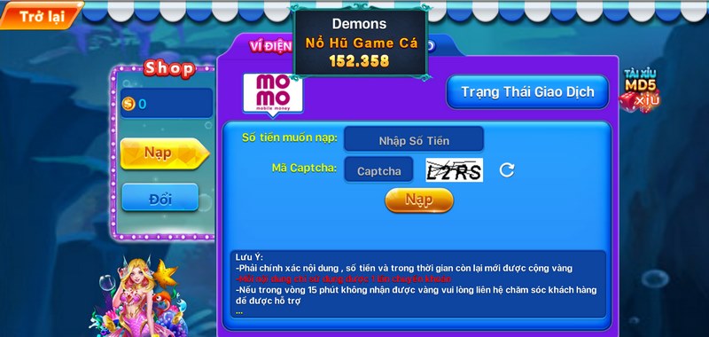 Hỗ trợ nạp rút nhanh và triển khai nhiều kênh thanh toán