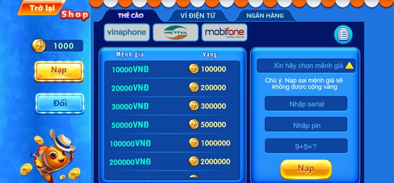Hướng dẫn nạp rút tiền từ cổng game cho người mới nhanh nhất