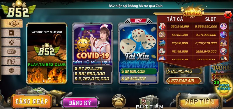 Cổng game đổi thưởng bom tấn hàng đầu - B52 Club