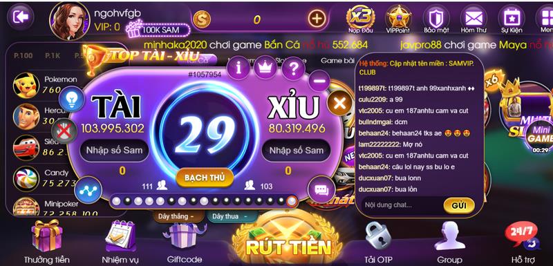 Tham gia SicBo Sam86 nhận ngàn phần quà đặc biệt hấp dẫn