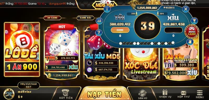 Chơi game tại cổng MD5 mang tới nhiều cơ hội hấp dẫn