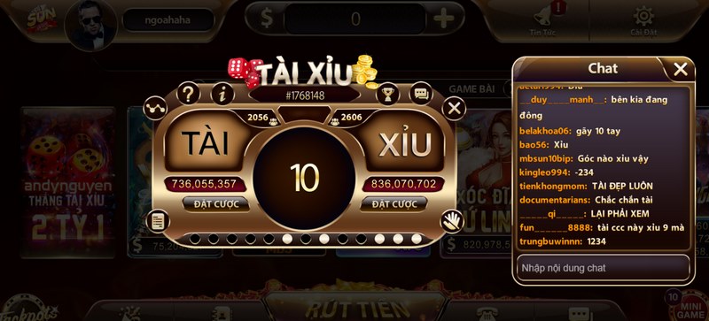 Tài - Xỉu Sunwin hấp dẫn hàng trăm khách chơi tham gia