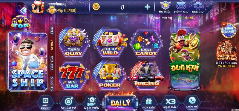 Mini game đình đám có tại cổng game Thần quay 247