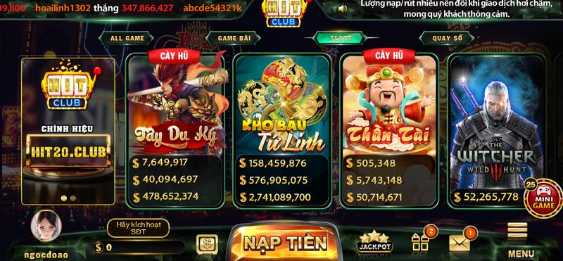 Rất nhiều siêu phẩm quay hũ hấp dẫn đang có mặt ở cổng game