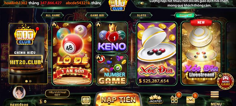 Nhiều trò chơi quay số ấn tượng với đa dạng những siêu phẩm thú vị 