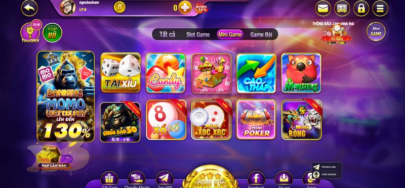 Hệ thống các sản phẩm đa dạng với nhiều trò khác nhau