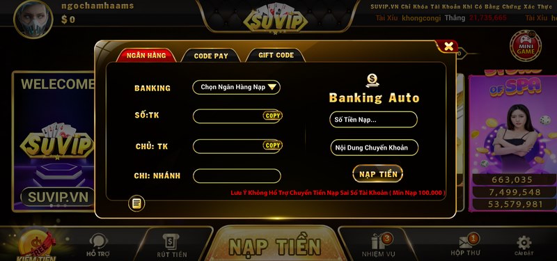 Đa dạng các phương thức giao dịch được triển khai tại cổng game