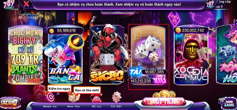 Tài Xỉu 789 Club đang rất nổi tiếng trên thị trường đổi thưởng