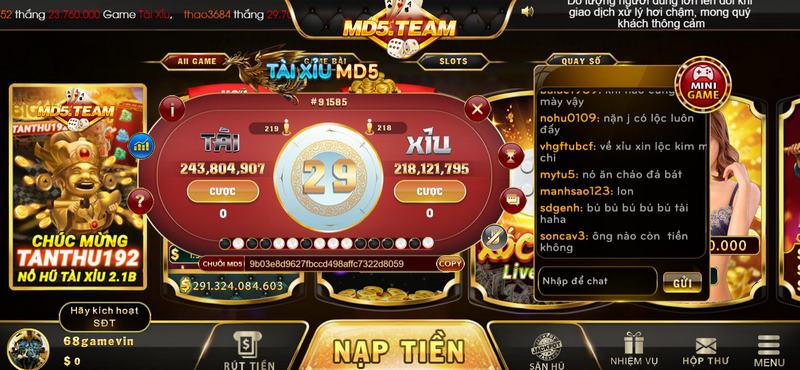 Các bước tham gia tài xỉu MD5 cho người chơi mới