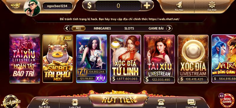 Tài Xỉu Nhất Vip là siêu phẩm đình đám đang được nhiều người yêu thích