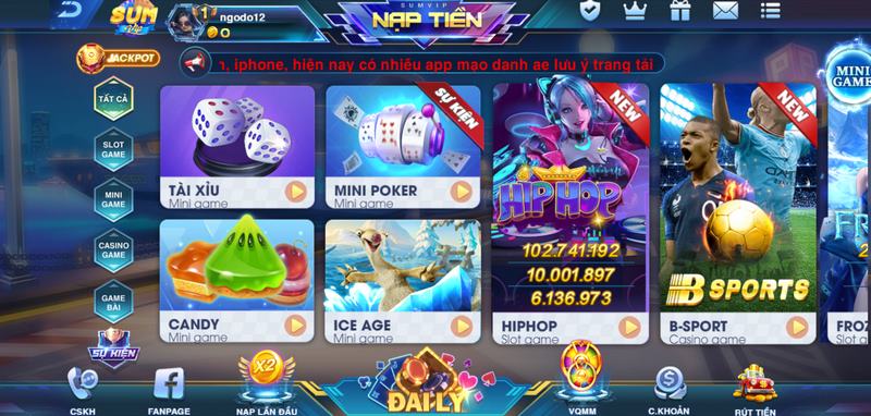 Tài Xỉu SumVip khuấy động thị trường đổi thưởng trực tuyến