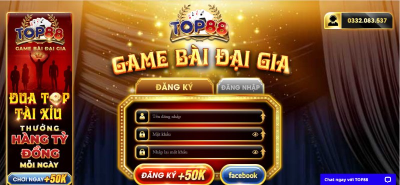 Giao diện của cổng game đơn giản, bắt mắt