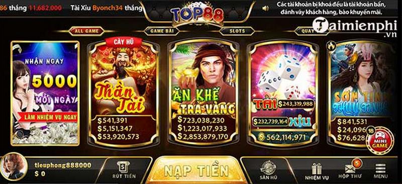 Quay slot nổ hũ nhận tiền lớn từ sảnh game