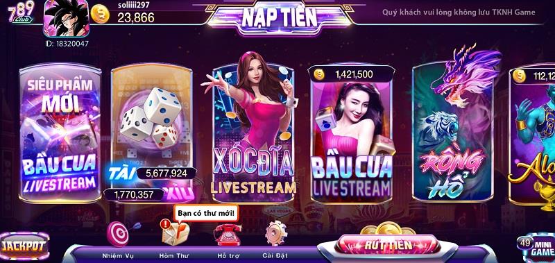 Xóc đĩa 789 Club được tham gia chơi nhiều nhất hiện nay