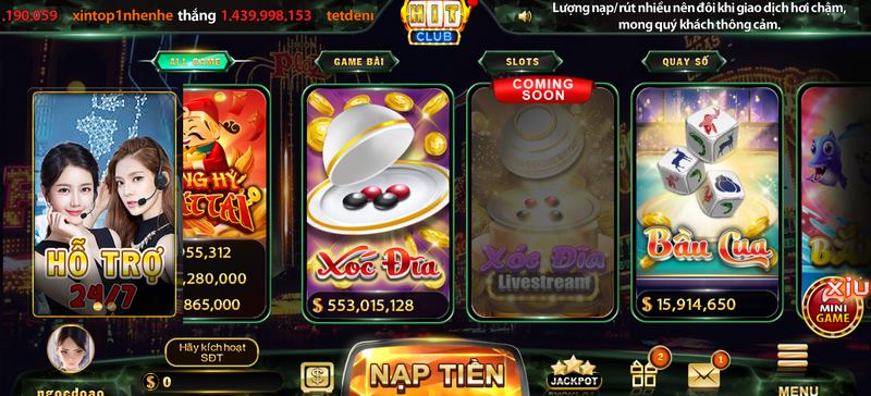 Giới thiệu chi tiết về trò chơi đổi thưởng Xóc Đĩa Hit Club