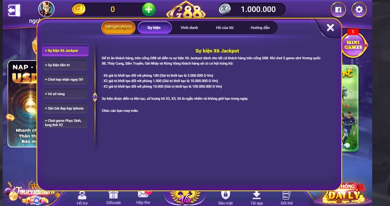 Những phúc lợi hấp dẫn được cập nhật thường xuyên ở sân chơi 