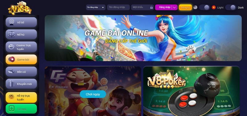 Game bài tại cổng trò chơi có nhiều siêu phẩm đình đám 