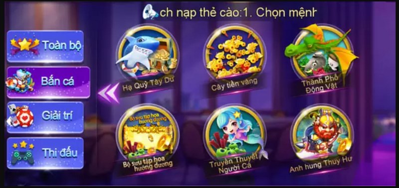 Phòng bắn cá với đa dạng trò chơi có tỷ lệ thưởng lớn