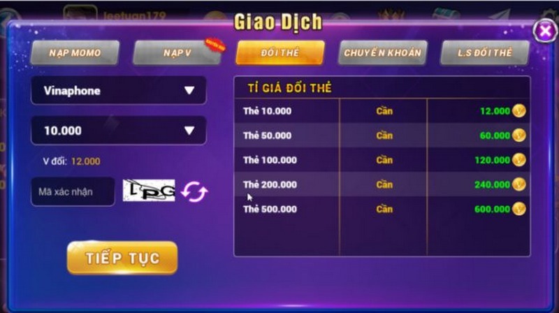Hội viên có thể lựa chọn đa kênh giao dịch tại cổng game 