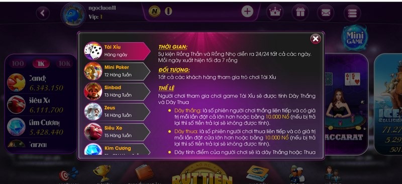 Ưu đãi bùng nổ tại cổng game được diễn ra thường xuyên