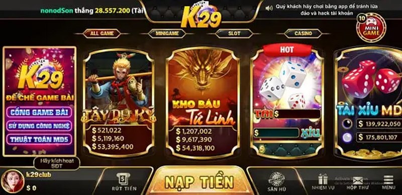 Slot game mang đến nhiều bom tấn cực hot
